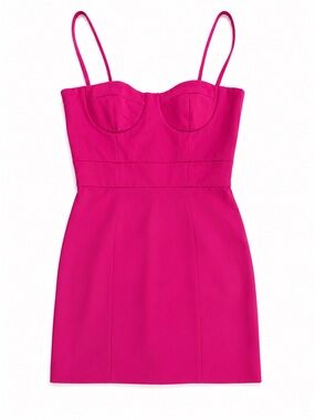Just Cavalli Hot Pink Mini Dress with Spaghetti Straps